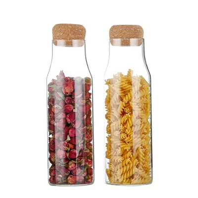 Corklid ile Şekilli Cam Saklama Kavanozu